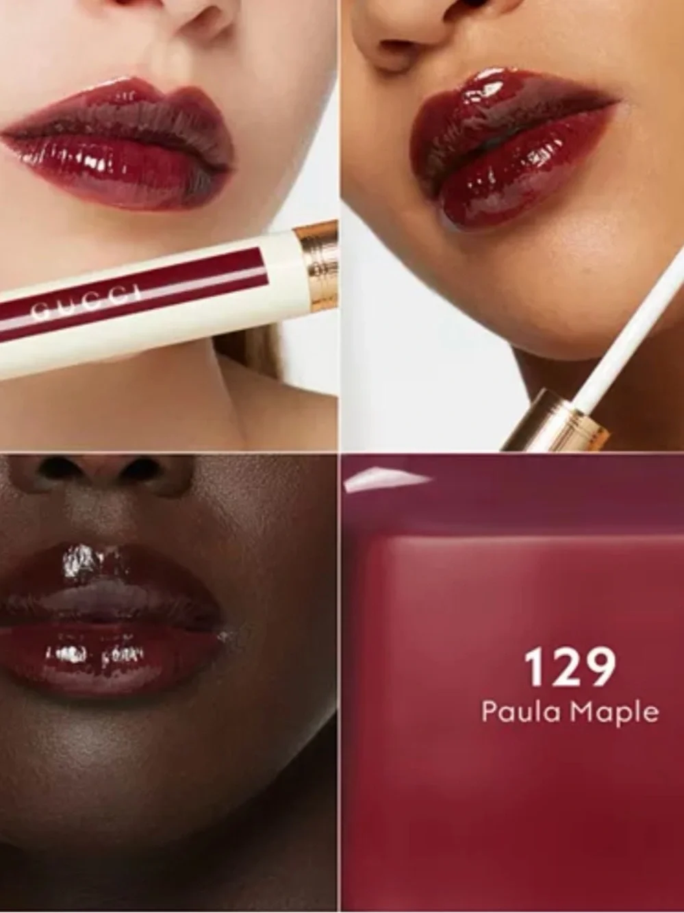 Gucci Glow Oil in Water Tint Liquid Lipstick 129 Paula Maple